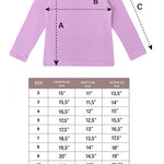 Girls' Basic Crewneck Long Sleeve Cotton T-Shirt / 11-12 Years LILAX