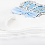 Soft Cotton Swaddle Receiving Blanket for Newborn Baby Boy's Crown Jewels 34 X 30 LILAX