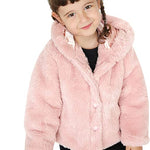 Cozy Girls' Hooded Jacket Faux Fur Winter Coat LILAX