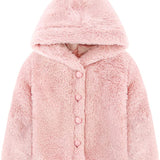 Cozy Girls' Hooded Jacket Faux Fur Winter Coat LILAX