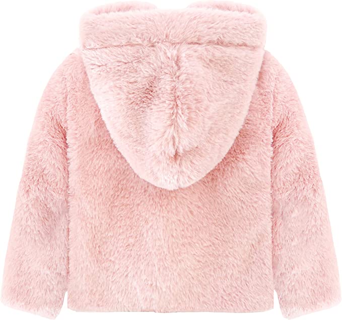 Cozy Girls' Hooded Jacket Faux Fur Winter Coat LILAX