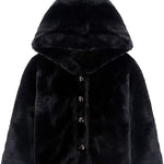 Cozy Girls' Hooded Jacket Faux Fur Winter Coat LILAX