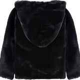 Cozy Girls' Hooded Jacket Faux Fur Winter Coat LILAX