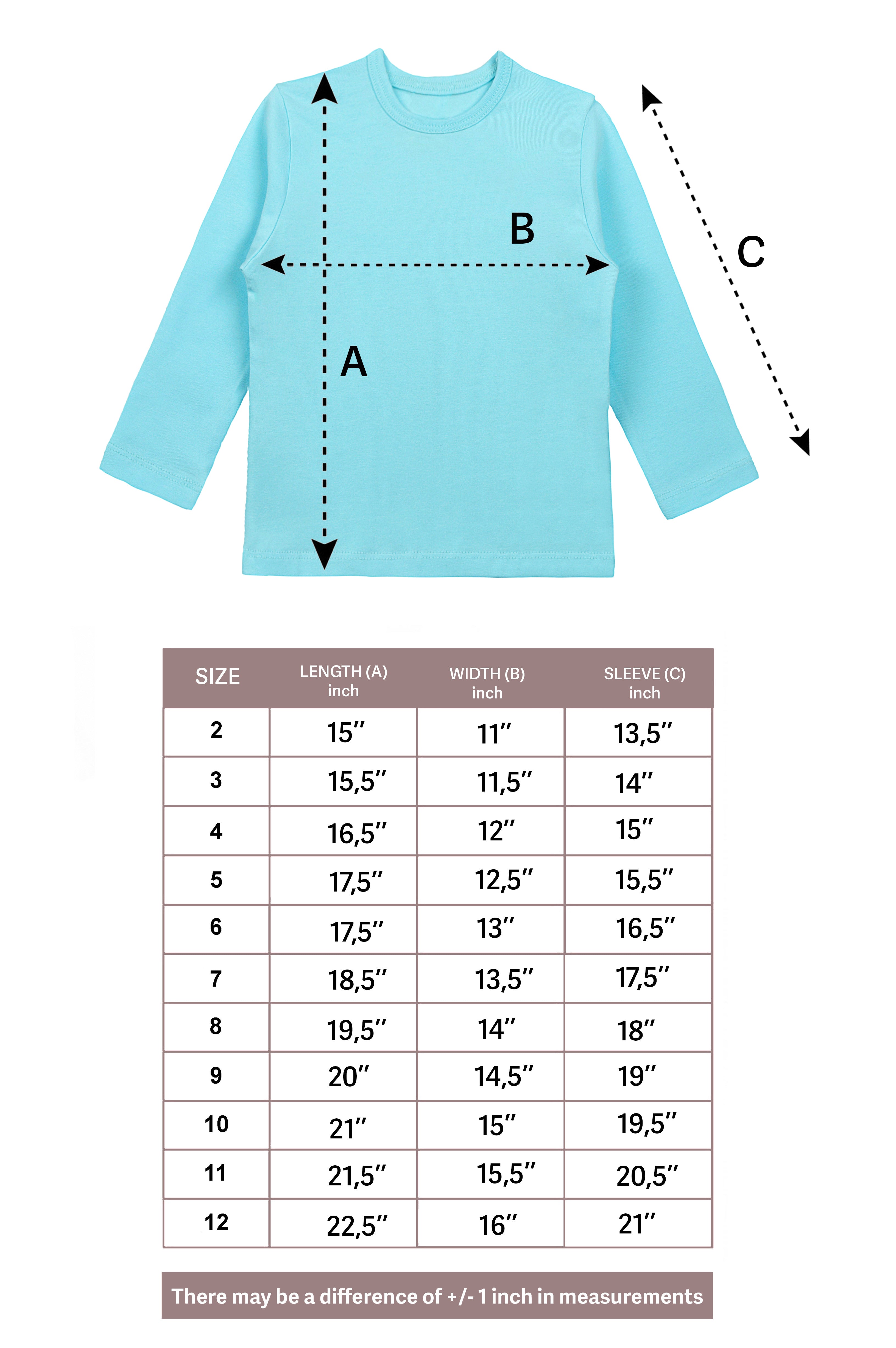 Girls' Basic Crewneck Long Sleeve Cotton T-Shirt  / 5 to 7 Years lilax