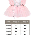 Baby Girls' Sequined Tulle Dress Ruffle Sleeve 3 Piece Gift Set For Newborns LILAX