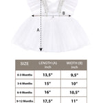 Baby Girls' Sequined Tulle Dress Ruffle Sleeve 3 Piece Gift Set For Newborns LILAX