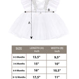 Baby Girls' Sequined Tulle Dress Ruffle Sleeve 3 Piece Gift Set For Newborns LILAX