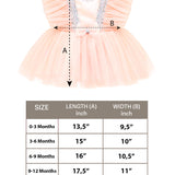 Baby Girls' Sequined Tulle Dress Ruffle Sleeve 3 Piece Gift Set For Newborns LILAX