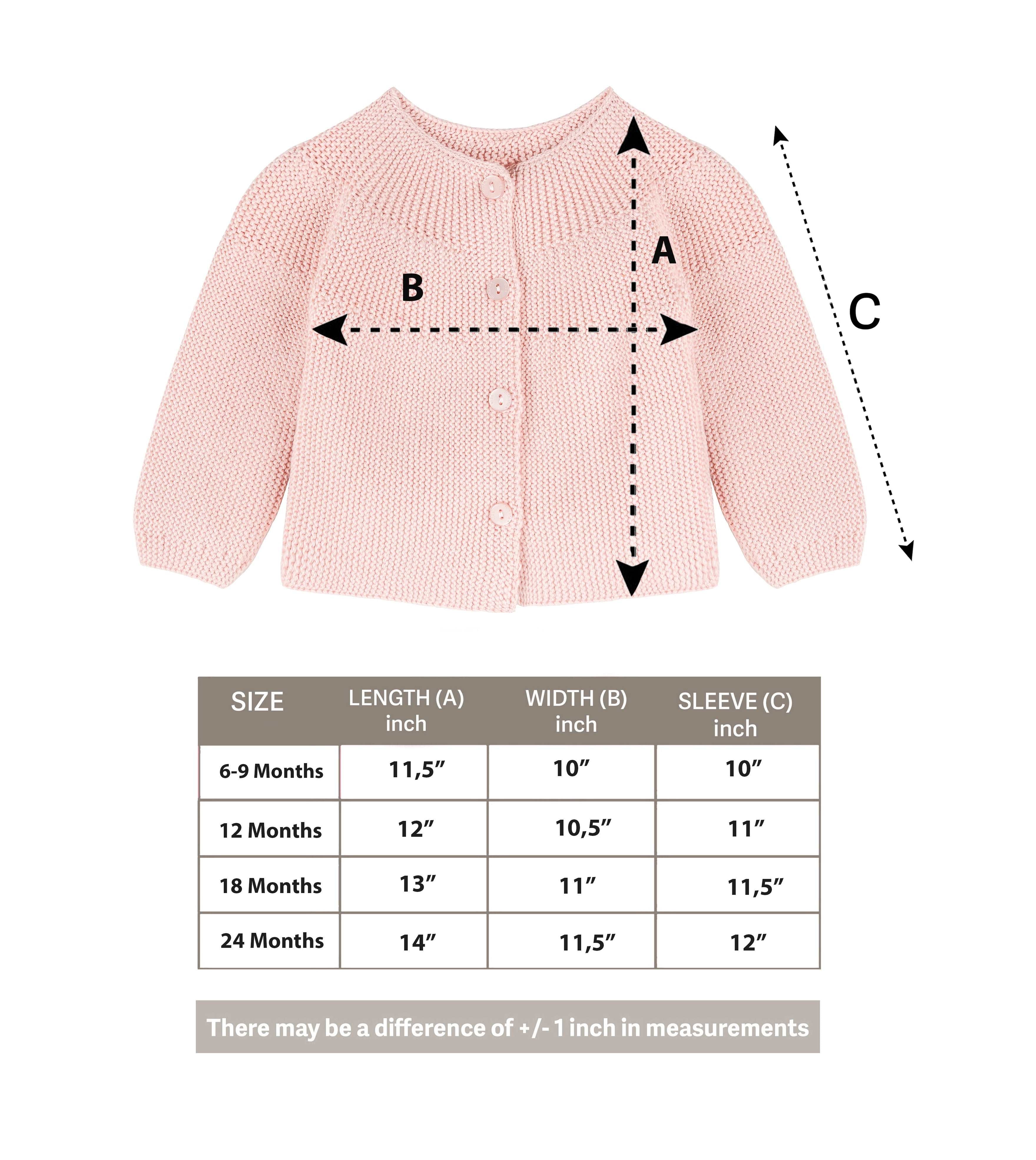 Baby Girl Knit Cardigan Long Sleeve Sweater LILAX