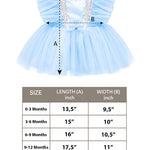 Baby Girls' Sequined Tulle Dress Ruffle Sleeve 3 Piece Gift Set For Newborns LILAX