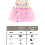 Little Girls' Colorful Short Sleeve Dress - 100% Cotton Toddler Party Gown LILAX