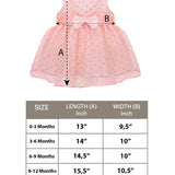 Baby Girls' Lace Dot Tulle Dress Pageant Sleeveless Party Wedding Outfit 3 Piece LILAX