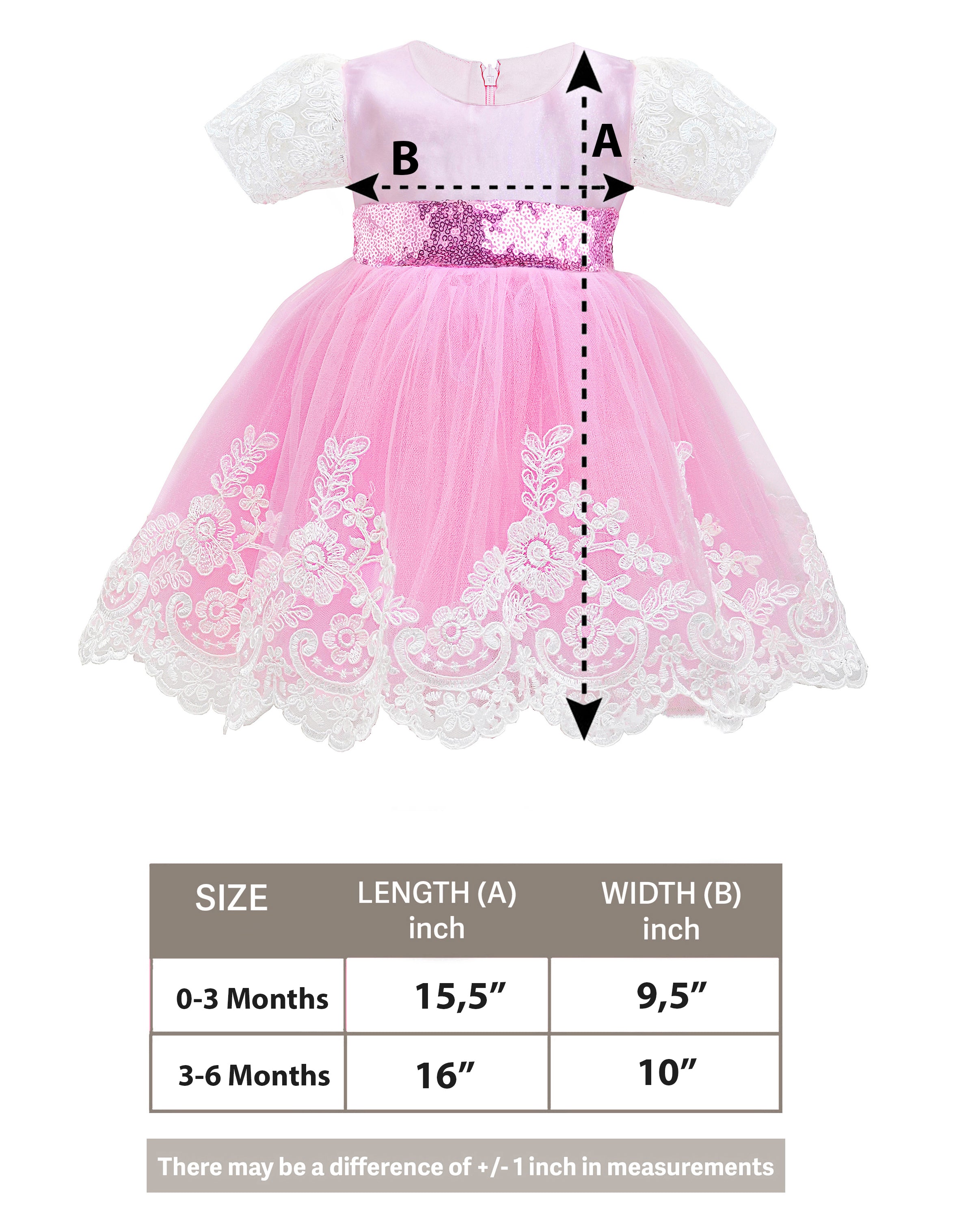 Lace Princess Wedding Party Dress Gown for Newborn Baby Girl Deluxe 4-Piece Set LILAX