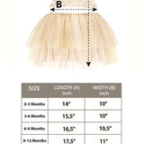 Baby Girls' Sparkly Tulle Dress, Glitter Polka Dots Princess Gown with Matching Headband and Shoes LILAX