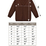 V-Neck Cardigan Sweater for Boys - Featuring Button Closure, Toddler to Youth