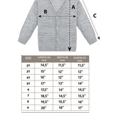 V-Neck Cardigan Sweater for Boys - Featuring Button Closure, Toddler to Youth