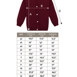 Girls' Classic Knit Cardigan Long Sleeve Button Closure Sweater 2 Years to 12 Years LILAX