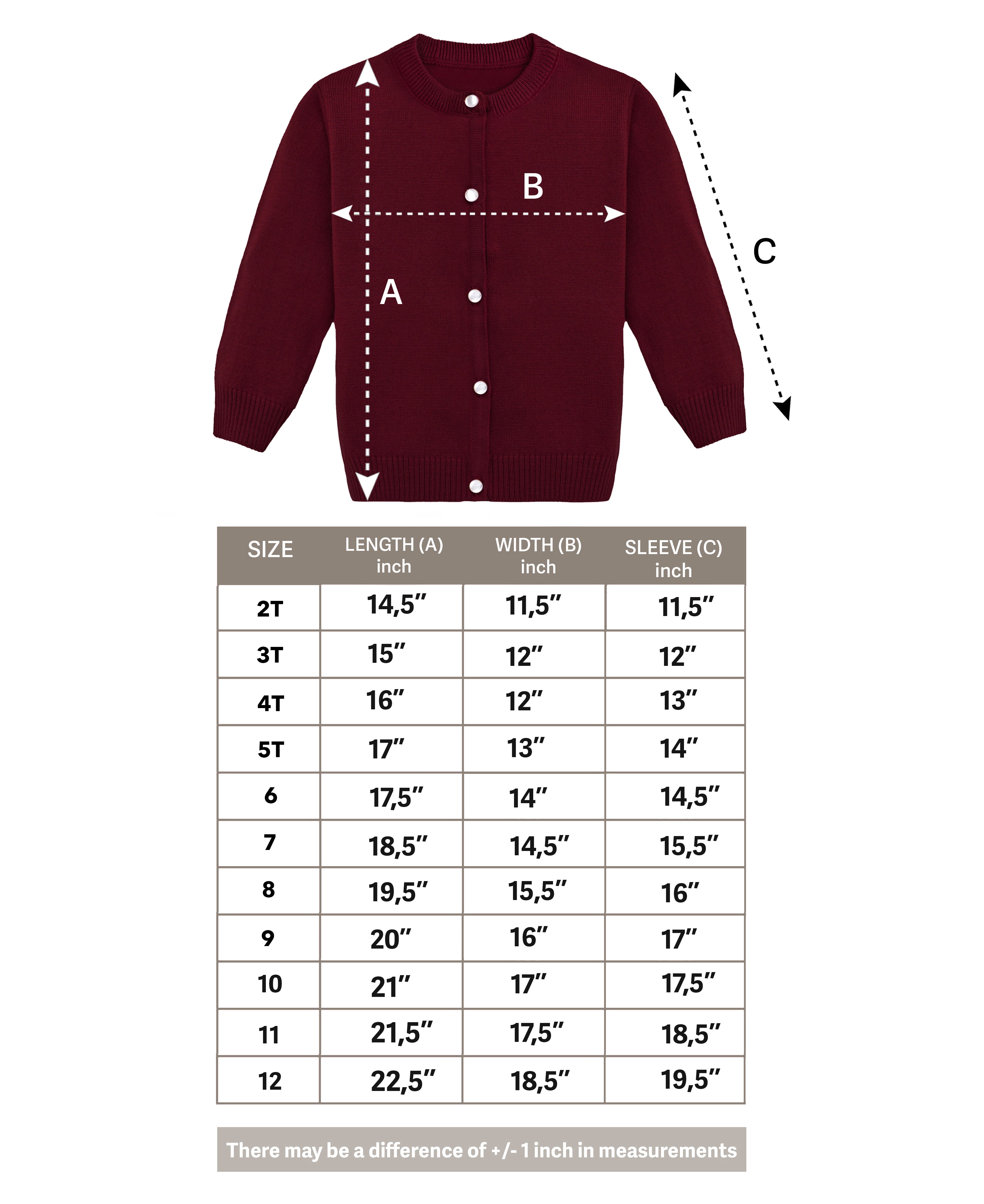 Girls' Classic Knit Cardigan Long Sleeve Button Closure Sweater 2 Years to 12 Years LILAX