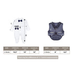 Regal and Handsome: 5-Piece Layette Gift Set with Jeweled Crown Tuxedo for Baby Boys (0-3 Months) LILAX