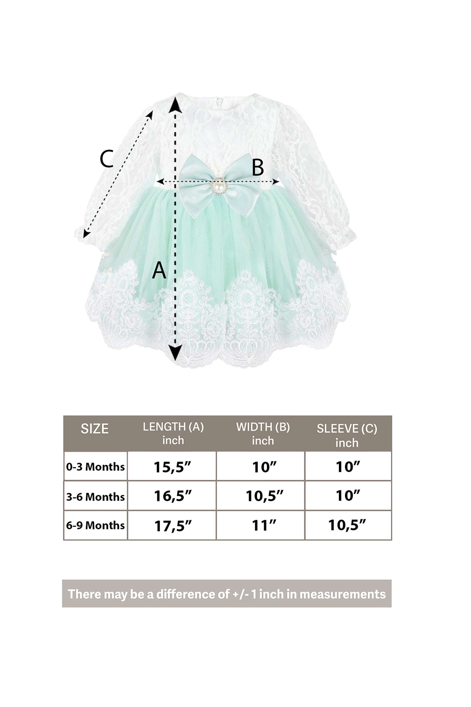 Baby Girl Newborn Lace Long Sleeve Princess Dress Deluxe 6-Piece Gown Set LILAX