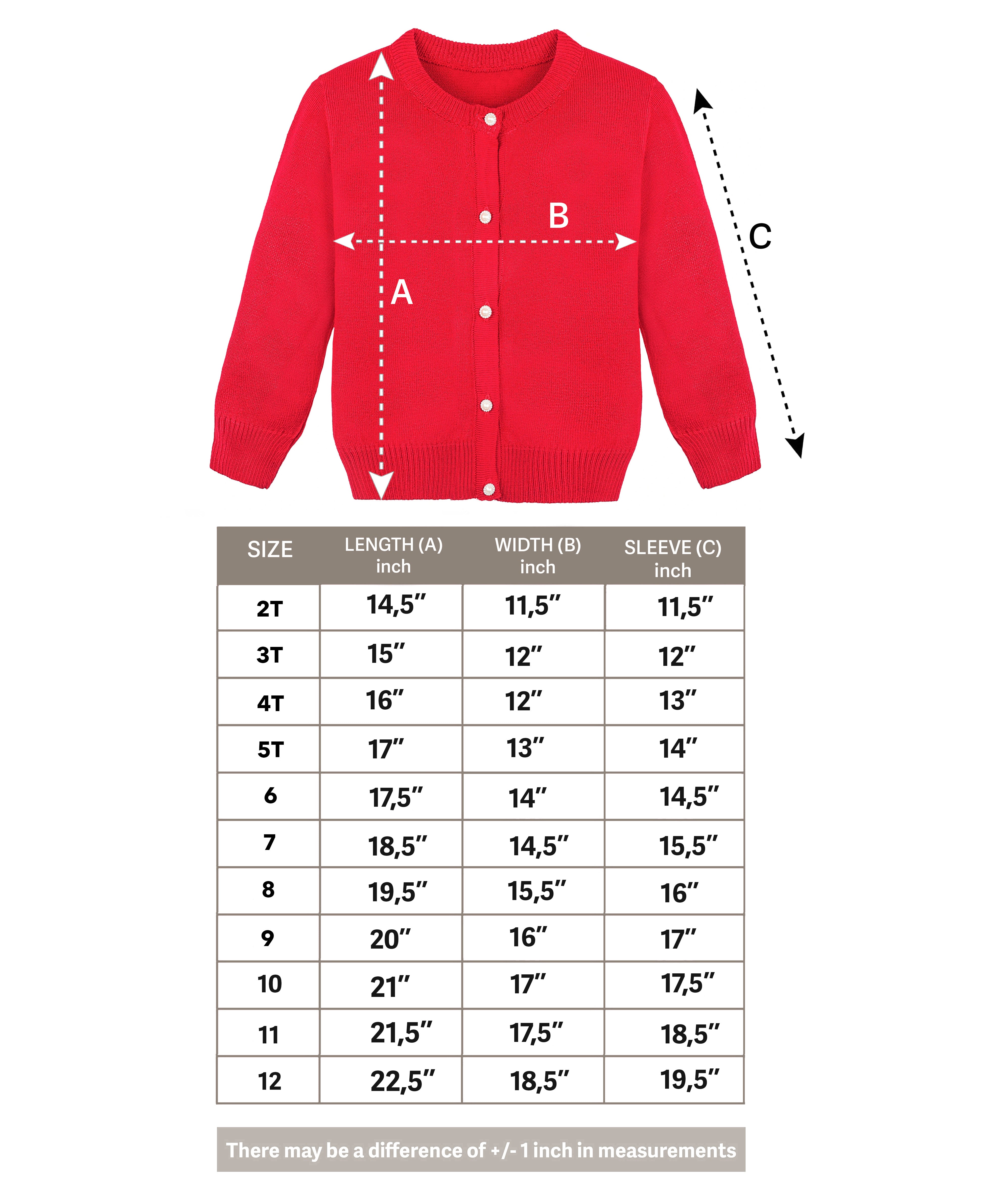 Girls' Classic Knit Cardigan Long Sleeve Button Closure Sweater 2 Years to 12 Years LILAX