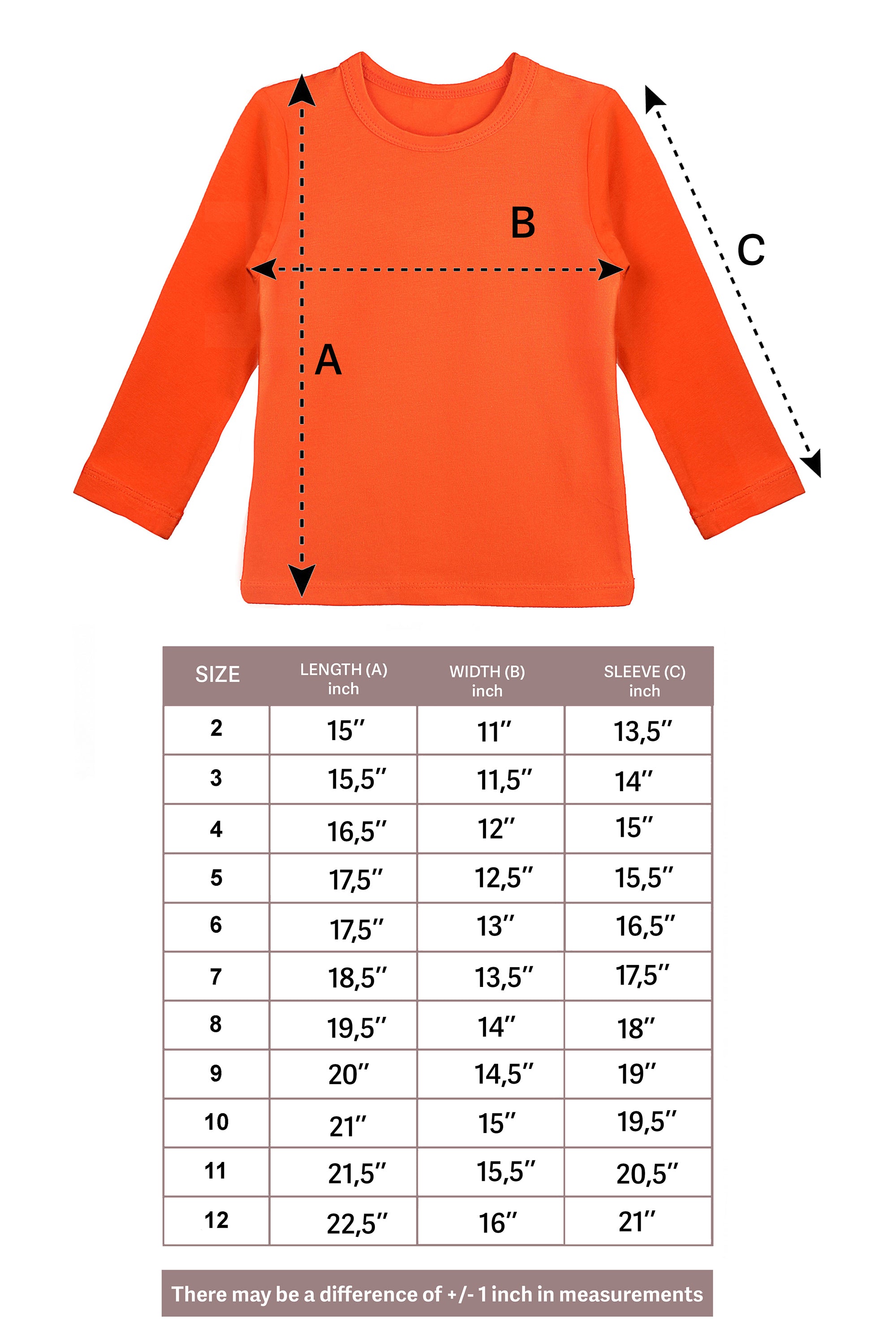 Girls' Basic Crewneck Long Sleeve Cotton T-Shirt / 11-12 Years LILAX