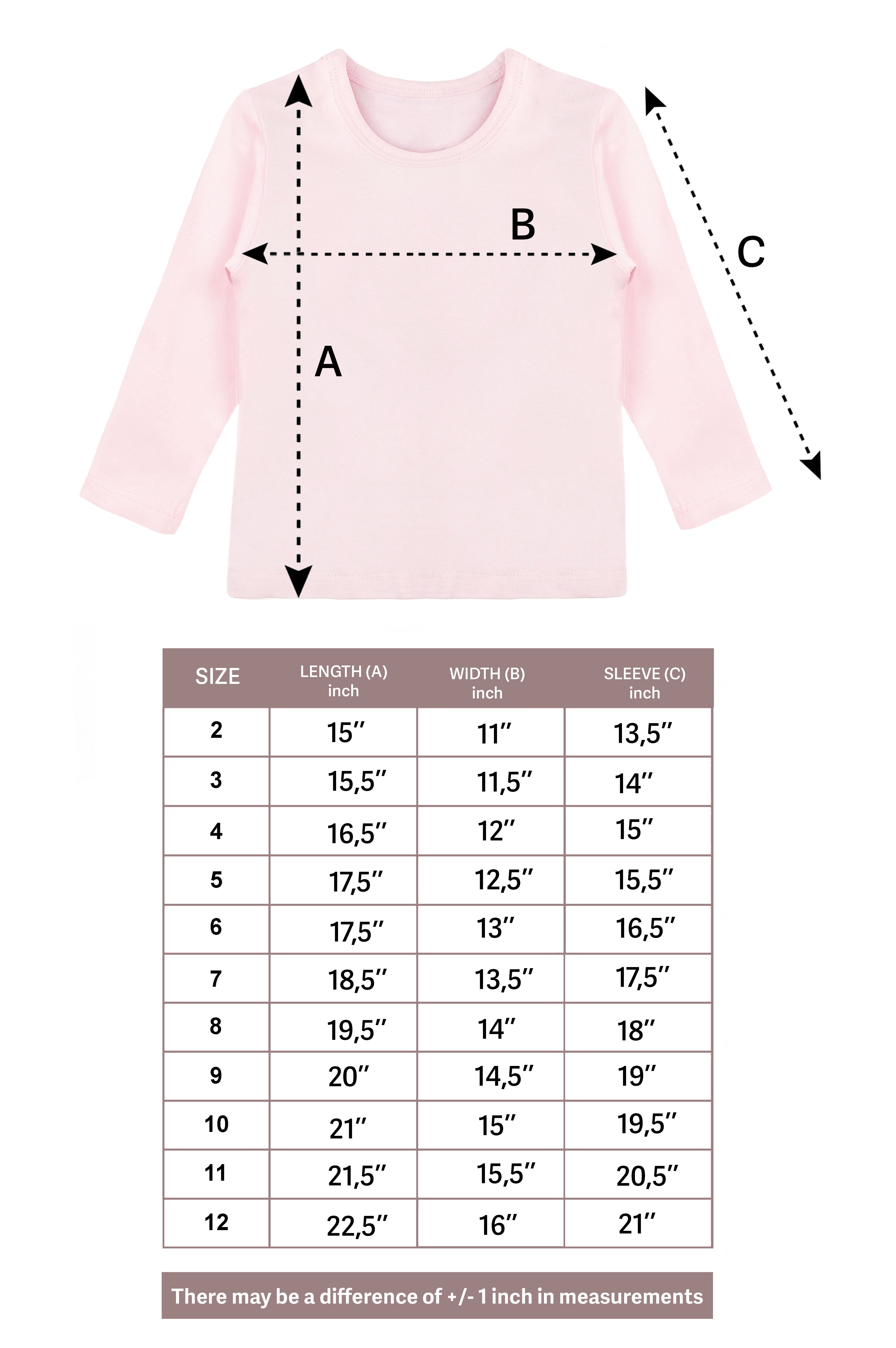 Girls' Basic Crewneck Long Sleeve Cotton T-Shirt  / 5 to 7 Years lilax