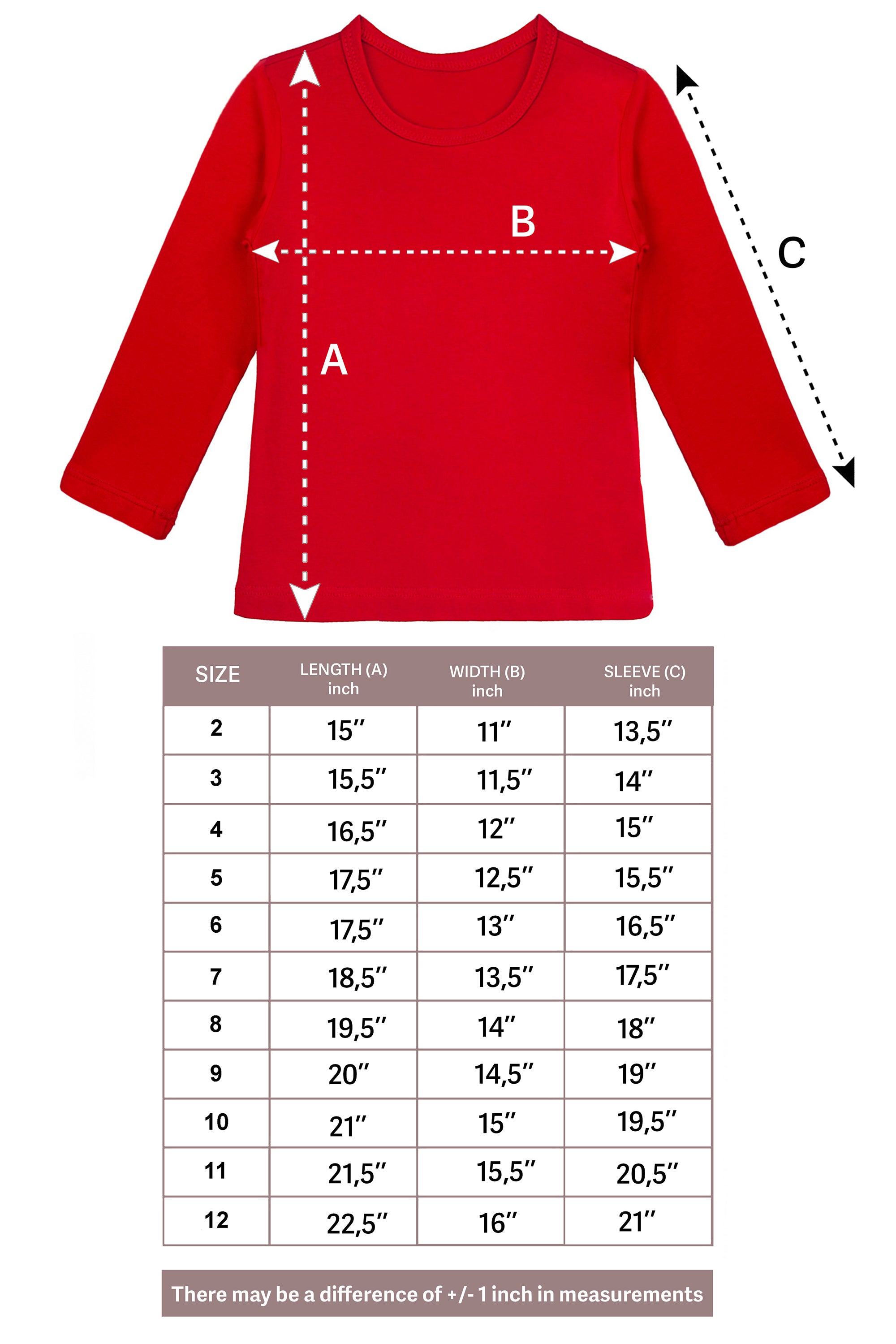 Girls' Basic Crewneck Long Sleeve Cotton T-Shirt / 11-12 Years LILAX