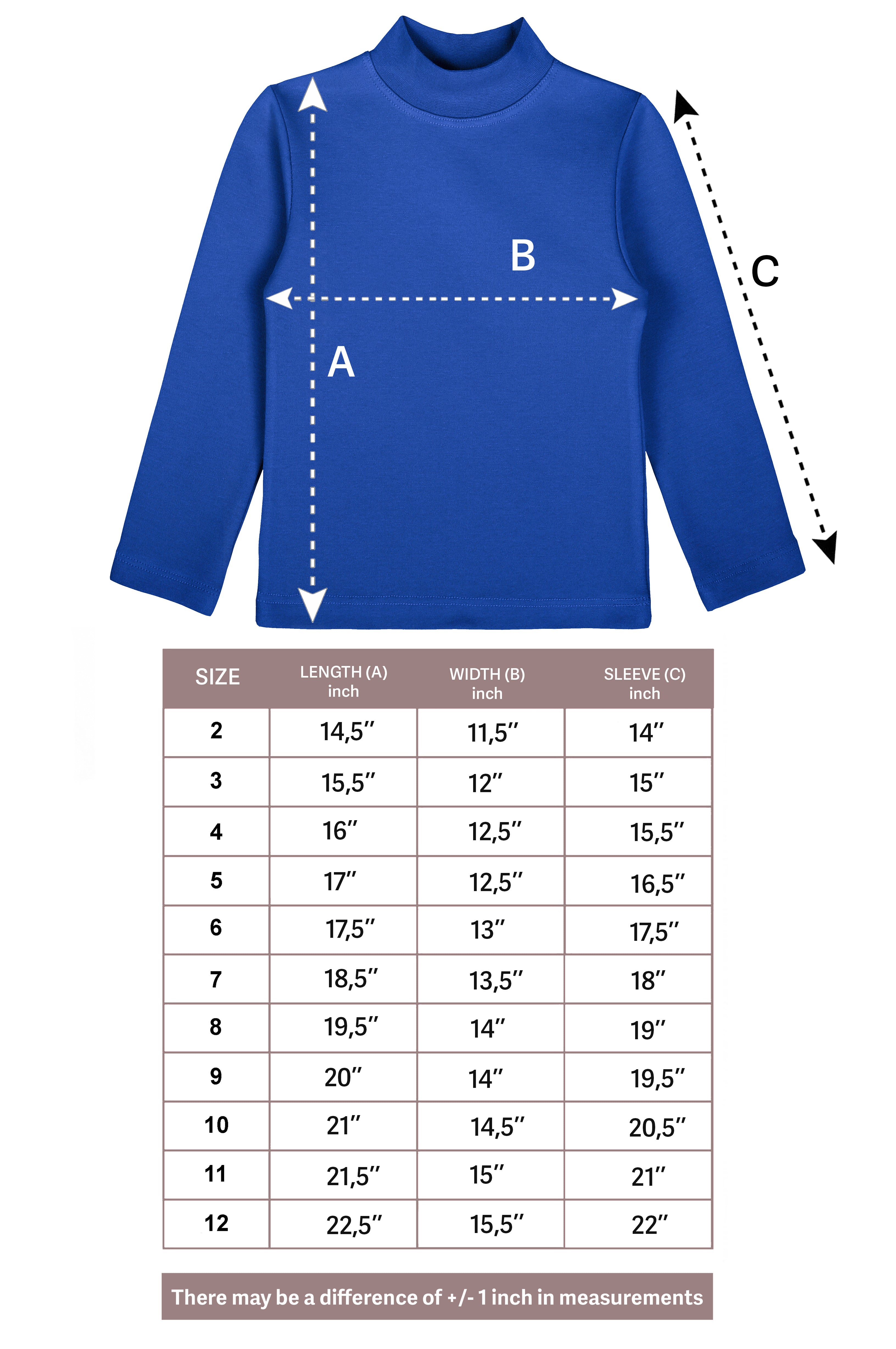 Girls' Basic Mock Turtleneck Long Sleeve Cotton Solid T-Shirt / Toddler LILAX