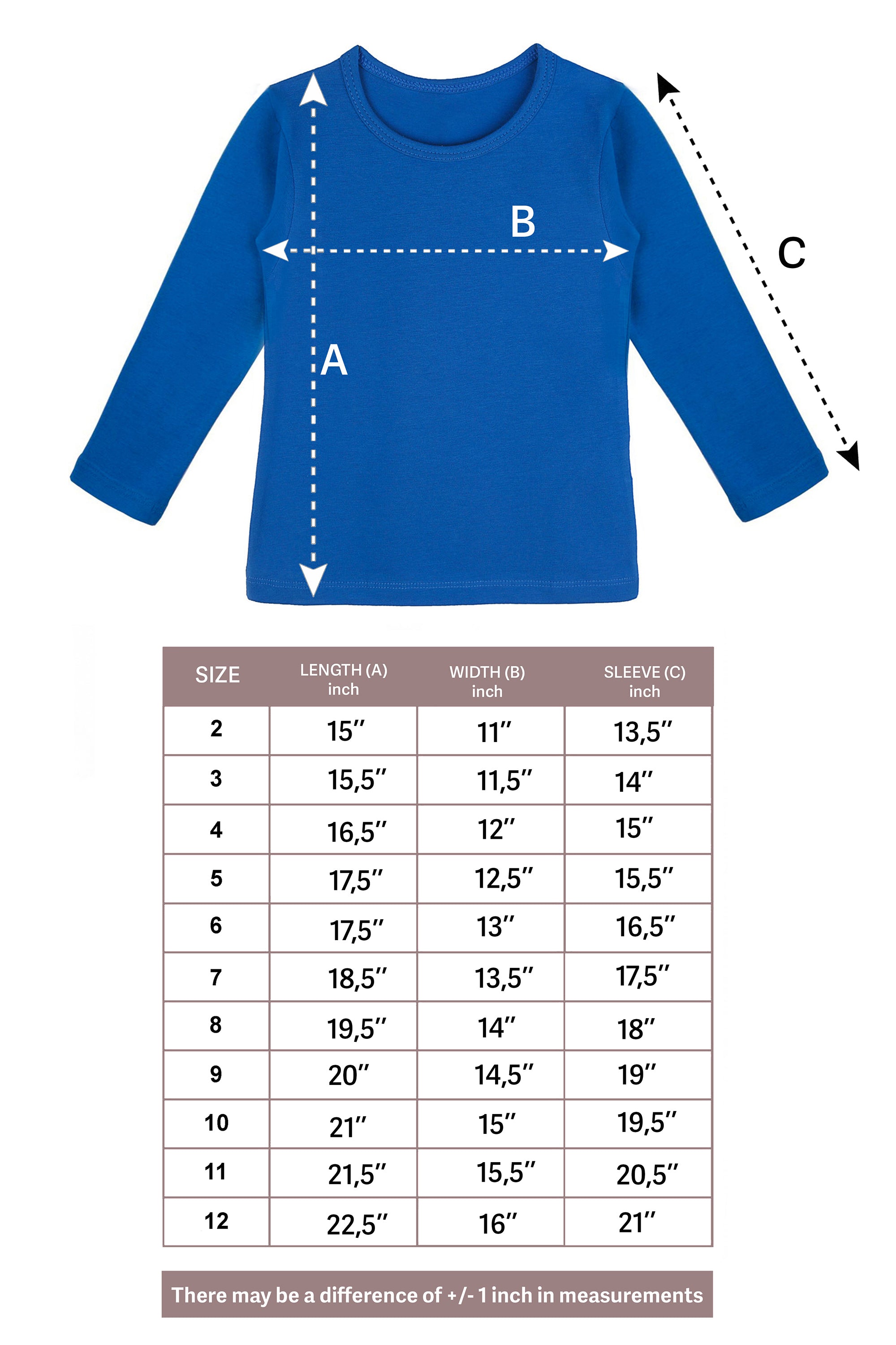 Girls' Basic Crewneck Long Sleeve Cotton T-Shirt / 11-12 Years LILAX