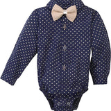 Formal Gentlemen's 4-Piece Set: Vest - Pants - Bowtie and Schoulders Strap Ensemble for Baby Boys LILAX