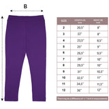 Girls' Basic Soft Leggings Solid Full Length Cotton / 9 to 12 Years LILAX