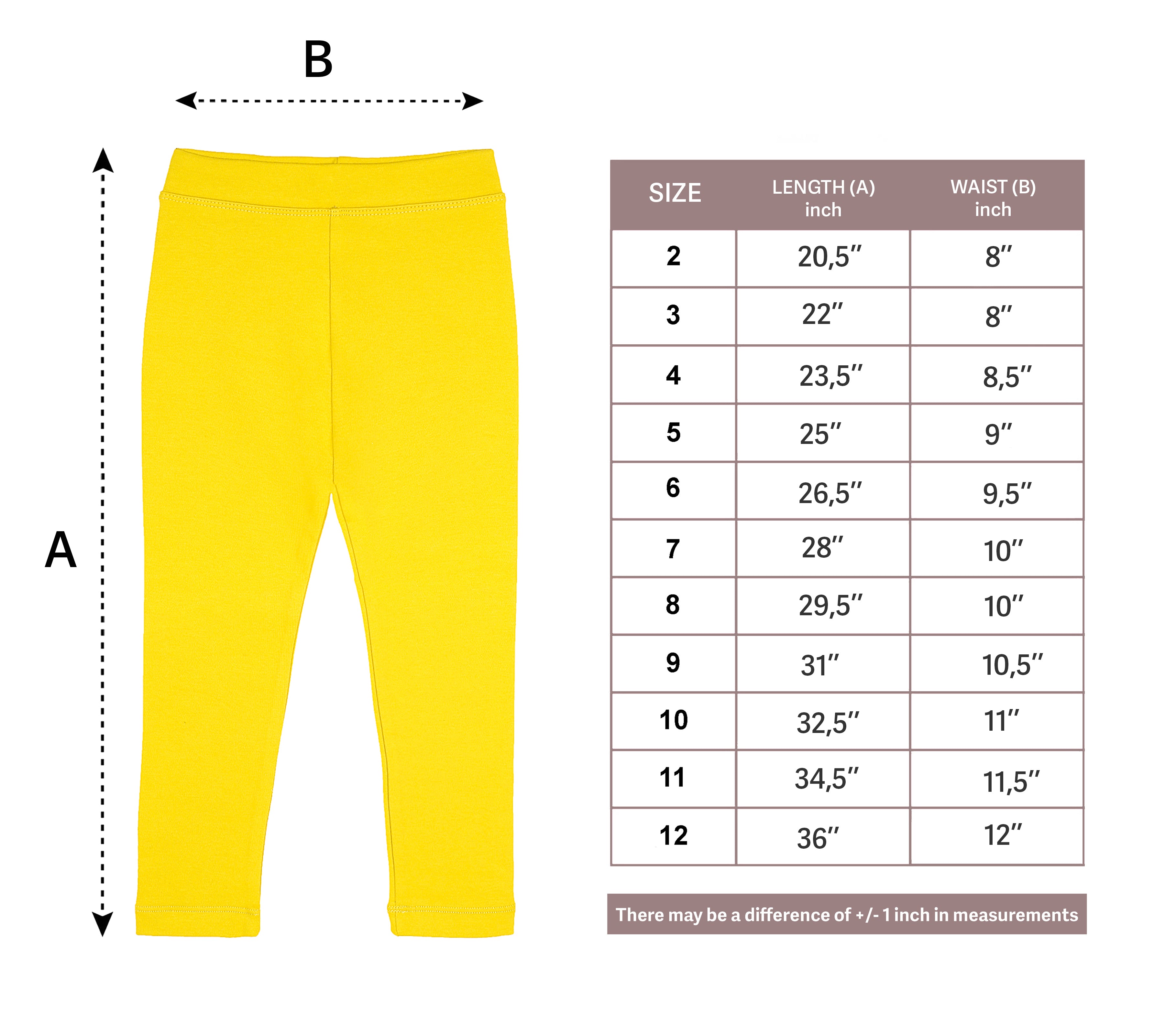 Girls' Basic Soft Leggings Solid Full Length Cotton / 9 to 12 Years LILAX