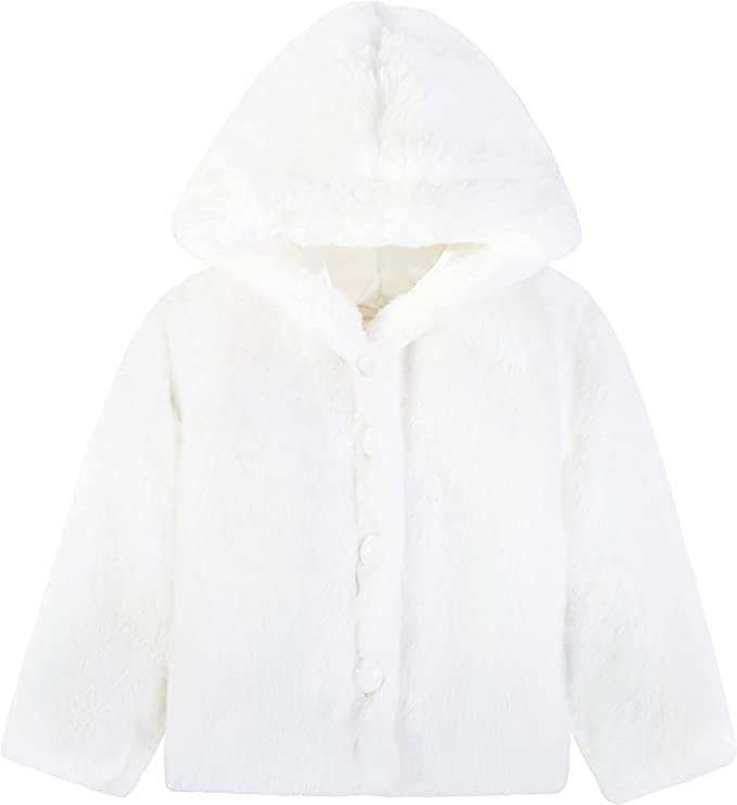 Cozy Girls' Hooded Jacket Faux Fur Winter Coat LILAX