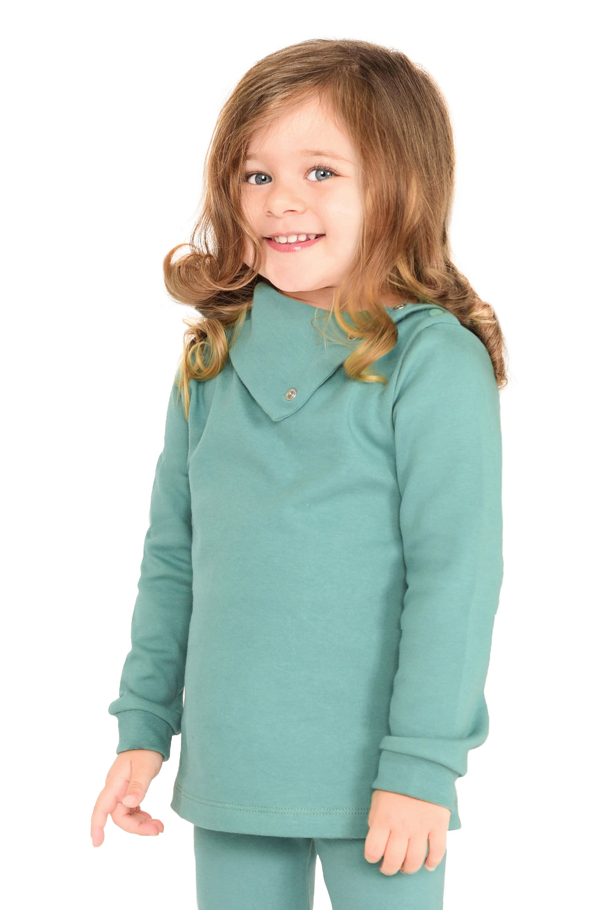 Turtleneck Long Sleeve Shirt and Comfy Leggings for Girls' Clothing 2T-5T lilax