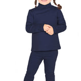 Girls' Basic Mock Turtleneck Long Sleeve Cotton Solid T-Shirt / 5 to 8 Years LILAX