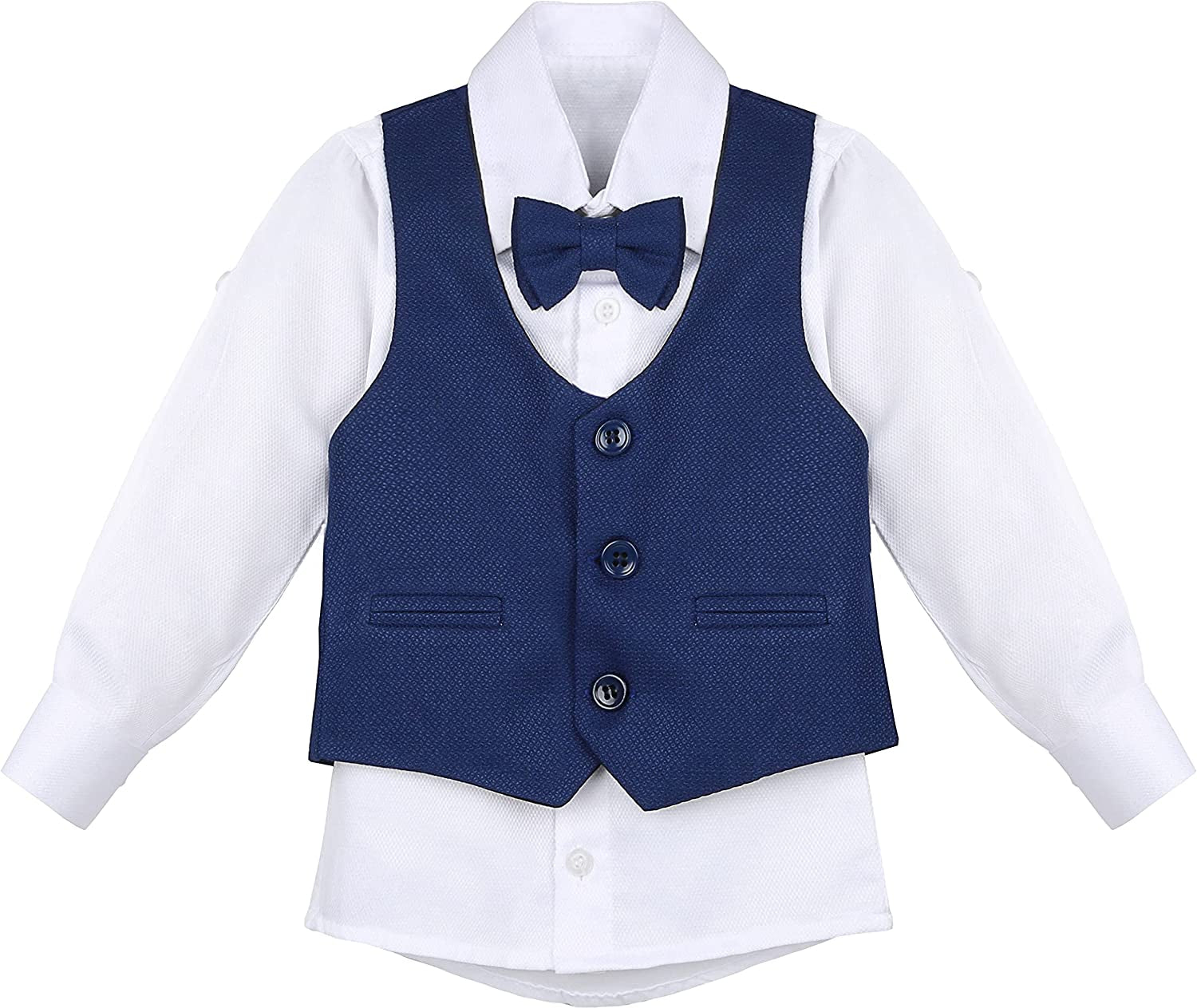 Boys Formal Suit 4 Piece Vest Pants and Tie Dresswear Set / Toddler LILAX