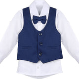 Boys Formal Suit 4 Piece Vest Pants and Tie Dresswear Set / Toddler LILAX