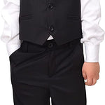 Boys Formal 4 Piece Dress Shirt Pants and Tie and Vest Suit Set LILAX