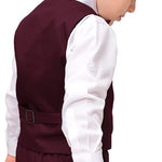 Boys Formal 4 Piece Dress Shirt Pants and Tie and Vest Suit Set LILAX