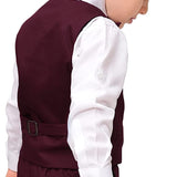 Boys Formal 4 Piece Dress Shirt Pants and Tie and Vest Suit Set LILAX