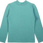 Girls' Basic Mock Turtleneck Long Sleeve Cotton Solid T-Shirt / Toddler LILAX