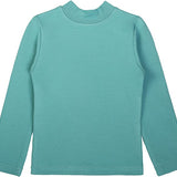 Girls' Basic Mock Turtleneck Long Sleeve Cotton Solid T-Shirt / Toddler LILAX