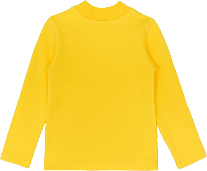 Girls' Basic Mock Turtleneck Long Sleeve Cotton Solid T-Shirt / Toddler LILAX