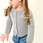 Baby Girl Knit Cardigan Long Sleeve Sweater LILAX