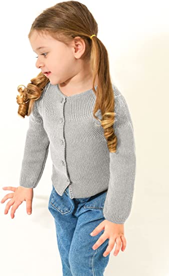 Baby Girl Knit Cardigan Long Sleeve Sweater LILAX