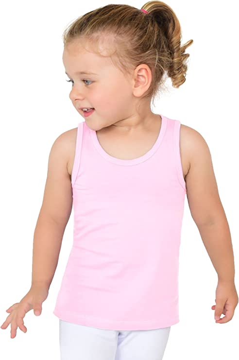 Girls' Soft Solid Cotton Blend Racerback Tank Top / Toddler LILAX