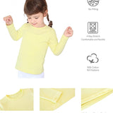 Girls' Basic Crewneck Long Sleeve Cotton T-Shirt / 8 to 10 Years LILAX