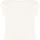 Girls' Basic Cotton T-Shirt  Short Puff Sleeve Crewneck / 8 to 10 LILAX