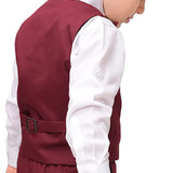 Boys Formal 4 Piece Dress Shirt Pants and Tie and Vest Suit Set LILAX